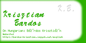 krisztian bardos business card